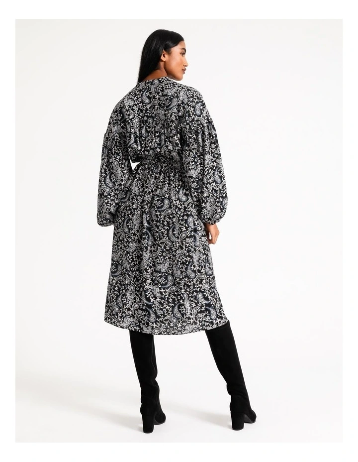 New π― Basque Paisley Button Through Midi π Dress In Black β 8 New π― Basque Paisley Button Through Midi π Dress In Black β - Image 6