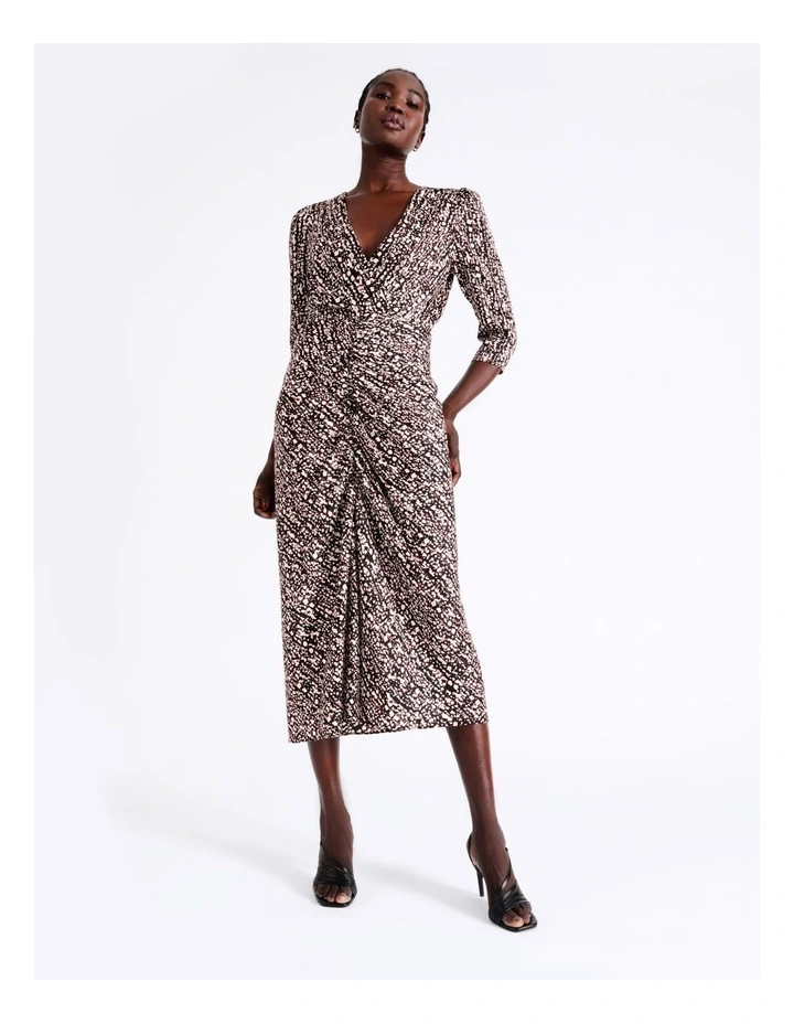 Brand new π― Wayne Cooper Wrap Front Ruched Midi π Dress In Multi π₯ 4 Brand new π― Wayne Cooper Wrap Front Ruched Midi π Dress In Multi π₯ - Image 3