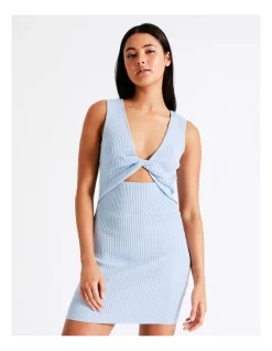 Best Pirce 𧨠Miss Shop Organic Cotton Twist Knit Mini π Dress In Blue π