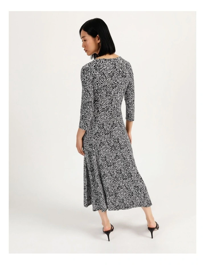 Hot Sale π Basque Twist Front Jersey Midi π Dress In Black π 9 Hot Sale π Basque Twist Front Jersey Midi π Dress In Black π - Image 7