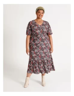 Buy π Piper Crepe Midi π Dress Batik Floral Multi π