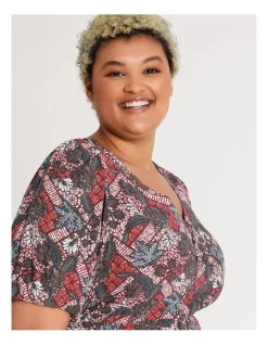 Buy 🔔 Piper Crepe Midi 👗 Dress Batik Floral Multi 😀 -Sweetheart Sales Store unnamed file 2035