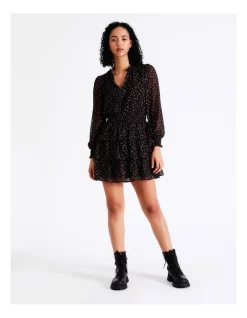 New π€© Miss Shop Button Front Shirred Waist Mini π Dress In Rosebud Ditsy π