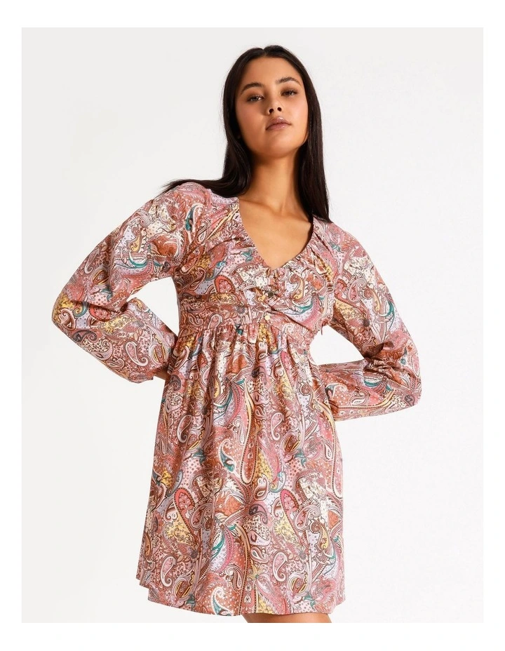 Outlet β Miss Shop V-Neck Gathered Bodice Babydoll π Dress In Bold Paisley π 4 Outlet β Miss Shop V-Neck Gathered Bodice Babydoll π Dress In Bold Paisley π - Image 2