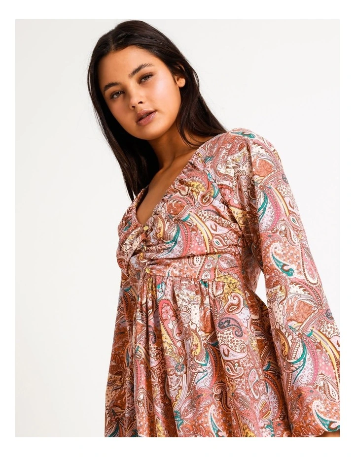 Outlet β Miss Shop V-Neck Gathered Bodice Babydoll π Dress In Bold Paisley π 8 Outlet β Miss Shop V-Neck Gathered Bodice Babydoll π Dress In Bold Paisley π - Image 6