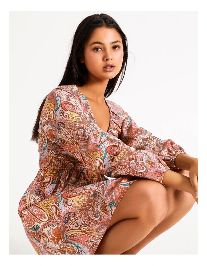 Outlet β Miss Shop V-Neck Gathered Bodice Babydoll π Dress In Bold Paisley π 9 Outlet β Miss Shop V-Neck Gathered Bodice Babydoll π Dress In Bold Paisley π - Image 7