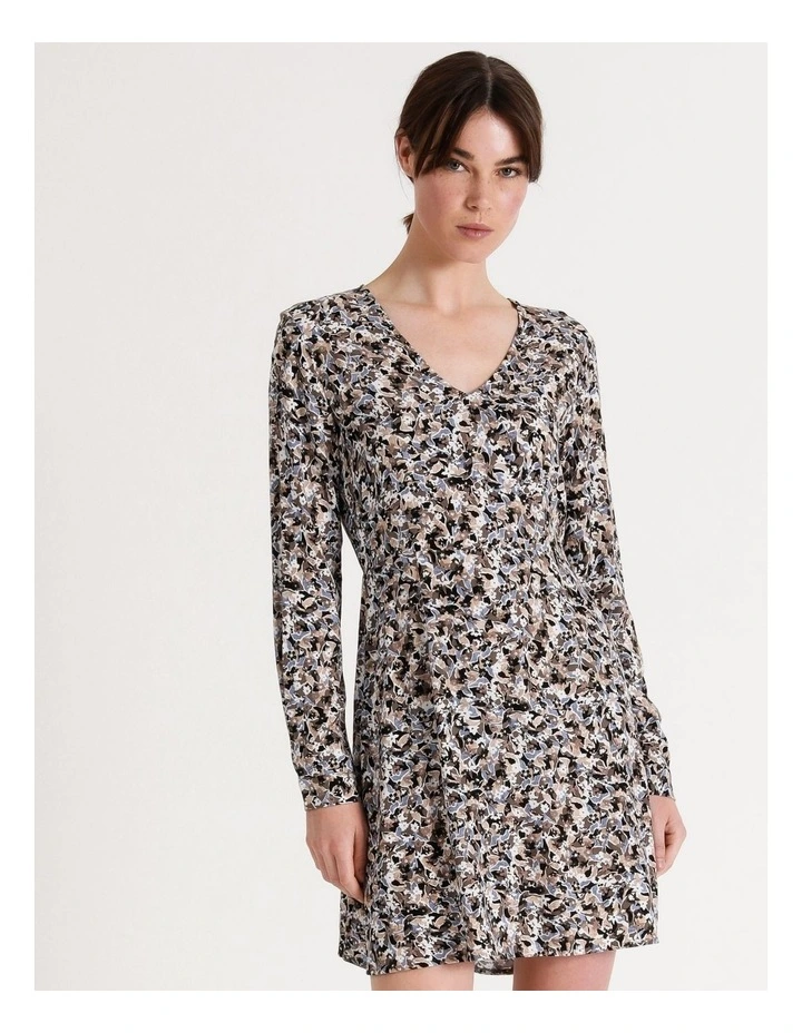 Best Sale π Vero Moda Anna Long Sleeve Short π Dress Fossil Fina Print π 3 Best Sale π Vero Moda Anna Long Sleeve Short π Dress Fossil Fina Print π