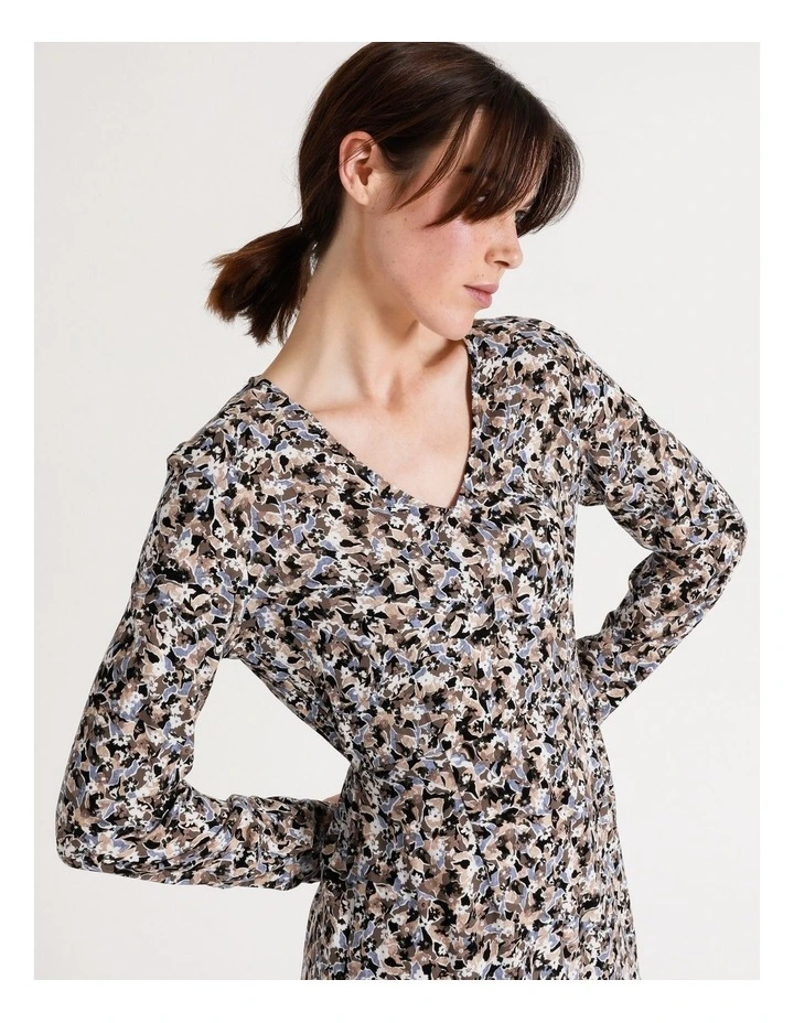 Best Sale π Vero Moda Anna Long Sleeve Short π Dress Fossil Fina Print π 5 Best Sale π Vero Moda Anna Long Sleeve Short π Dress Fossil Fina Print π - Image 3