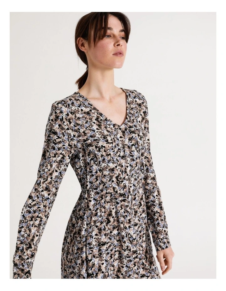Best Sale π Vero Moda Anna Long Sleeve Short π Dress Fossil Fina Print π 7 Best Sale π Vero Moda Anna Long Sleeve Short π Dress Fossil Fina Print π - Image 5