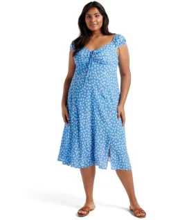 Flash Sale 𧨠Forever New Curve Madi Tie Front Midi π Dress In Blue π