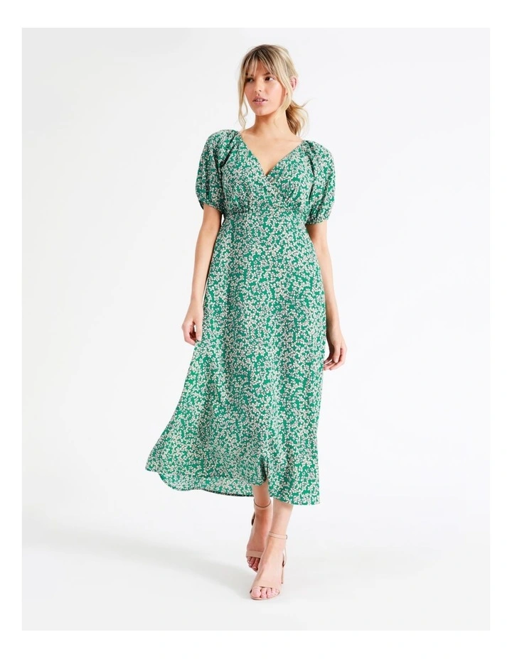 Discount π€© ONLY Fuchsia Life Short Sleeve Wrap Midi π Dress In Viridis π 5 Discount π€© ONLY Fuchsia Life Short Sleeve Wrap Midi π Dress In Viridis π - Image 3