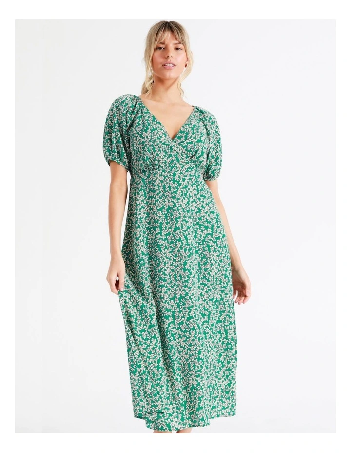 Discount π€© ONLY Fuchsia Life Short Sleeve Wrap Midi π Dress In Viridis π 8 Discount π€© ONLY Fuchsia Life Short Sleeve Wrap Midi π Dress In Viridis π - Image 6