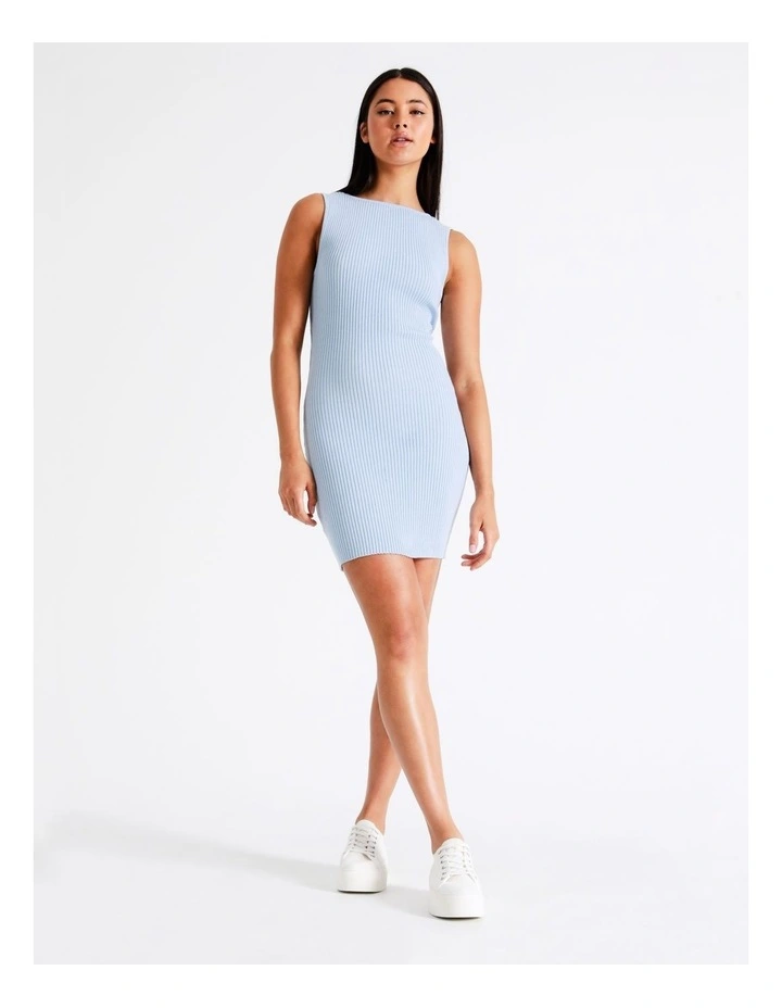 Best Pirce 𧨠Miss Shop Organic Cotton Twist Knit Mini π Dress In Blue π 4 Best Pirce 𧨠Miss Shop Organic Cotton Twist Knit Mini π Dress In Blue π - Image 2