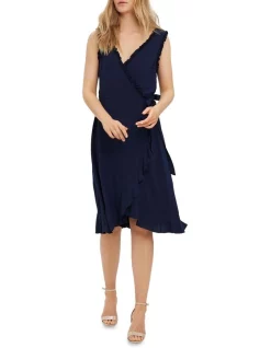 Cheapest 🧨 Vero Moda Tipi Sleeveless 👗 Dress In Navy Blazer ❤️
