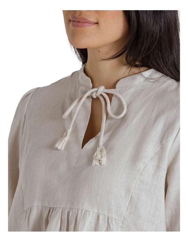 Brand new β€οΈ Marco Polo 3/4 Sleeve Linen π Dress In Stone Grey π 6 Brand new β€οΈ Marco Polo 3/4 Sleeve Linen π Dress In Stone Grey π - Image 4