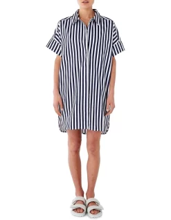 Best reviews of ๐ Skin And Threads Cotton Stripe Day ๐ Dress In Blue/White ๐งจ