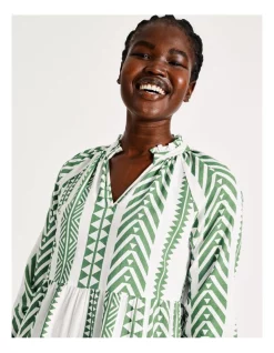 Flash Sale 😀 Vero Moda Dicthe Long Sleeve V-Neck 👗 Dress In Comfrey 🎁 -Sweetheart Sales Store unnamed file 2153