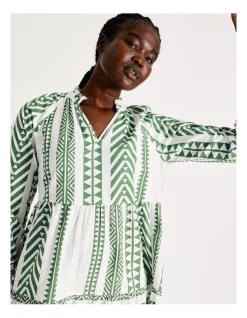 Flash Sale 😀 Vero Moda Dicthe Long Sleeve V-Neck 👗 Dress In Comfrey 🎁 -Sweetheart Sales Store unnamed file 2156