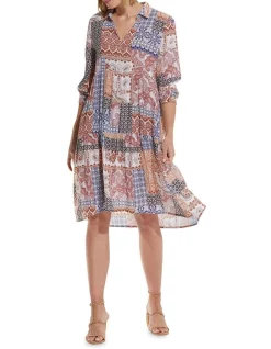 Best reviews of 👍 Marco Polo 3/4 Patchwork 👗 Dress In Multi 🔔