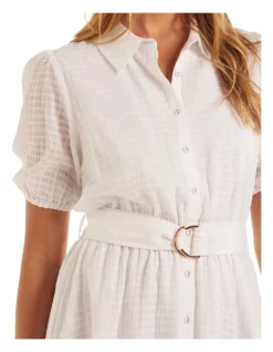 Hot Sale 🌟 Forever New Aria Belted 👚 Shirt Mini 👗 Dress In Porcelain ❤️ -Sweetheart Sales Store unnamed file 2218
