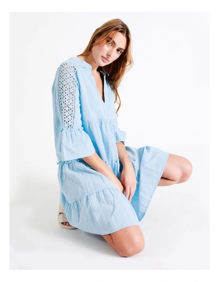 Best Sale π Vero Moda Musthave 3/4 Sleeve Cotton π Dress In Blue Bell β 3 Best Sale π Vero Moda Musthave 3/4 Sleeve Cotton π Dress In Blue Bell β