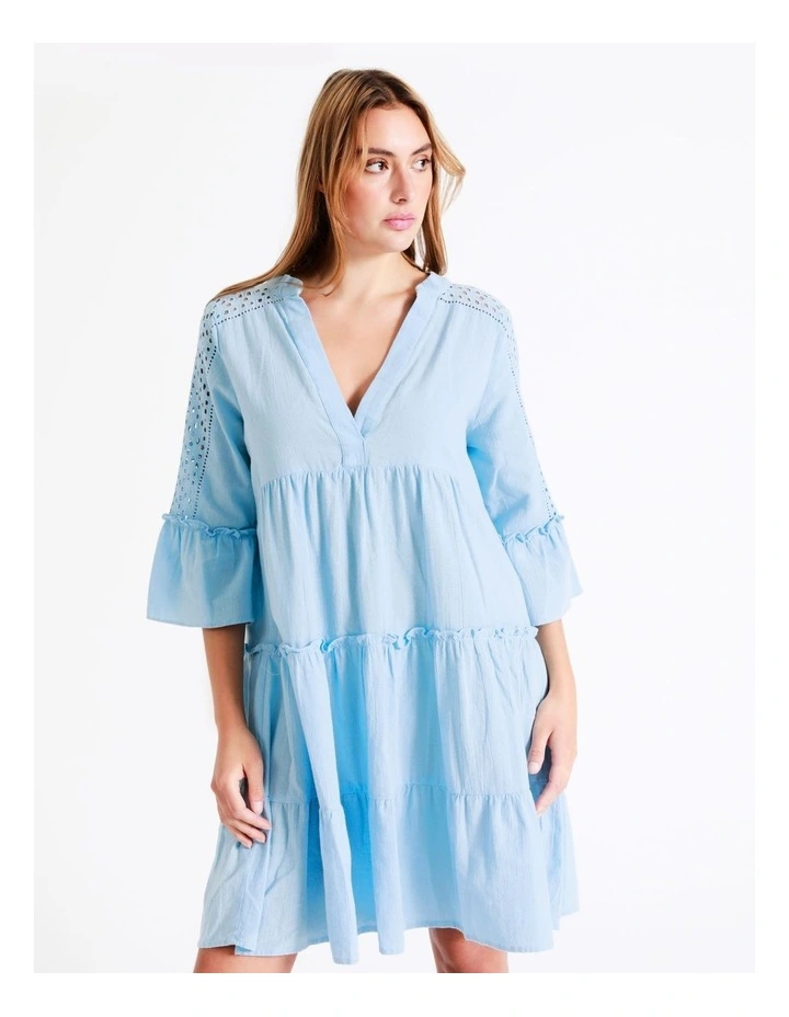 Best Sale π Vero Moda Musthave 3/4 Sleeve Cotton π Dress In Blue Bell β 8 Best Sale π Vero Moda Musthave 3/4 Sleeve Cotton π Dress In Blue Bell β - Image 6