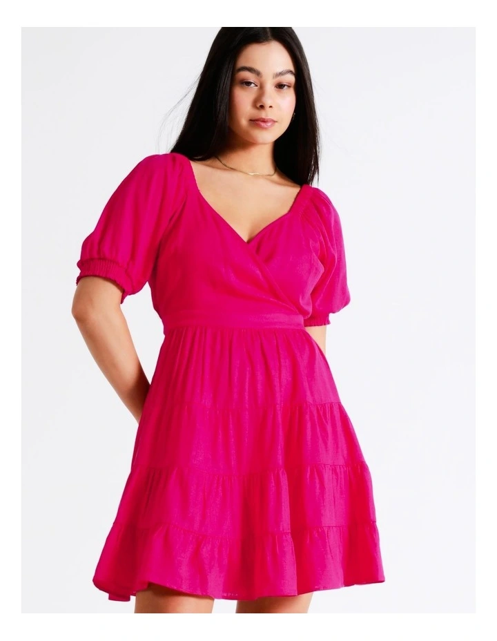 Deals π Tokito Puff Sleeve European Linen Mini π Dress In Pink π€© 5 Deals π Tokito Puff Sleeve European Linen Mini π Dress In Pink π€© - Image 3