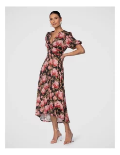 Best Sale 👏 Pilgrim Kian Midi 👗 Dress In Black Multi 🎉 -Sweetheart Sales Store unnamed file 2238