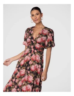 Best Sale 👏 Pilgrim Kian Midi 👗 Dress In Black Multi 🎉 -Sweetheart Sales Store unnamed file 2240