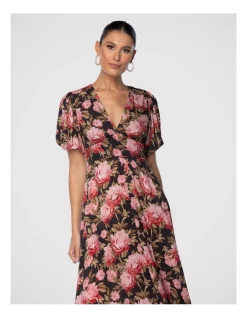 Best Sale 👏 Pilgrim Kian Midi 👗 Dress In Black Multi 🎉 -Sweetheart Sales Store unnamed file 2241