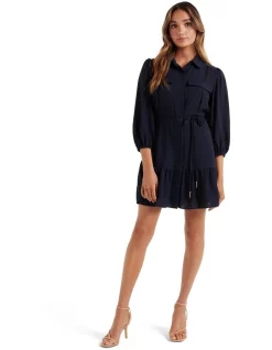 Buy 🥰 Forever New Petite Annabelle 👚 Shirt 👗 Dress In Navy 👍 -Sweetheart Sales Store unnamed file 2254