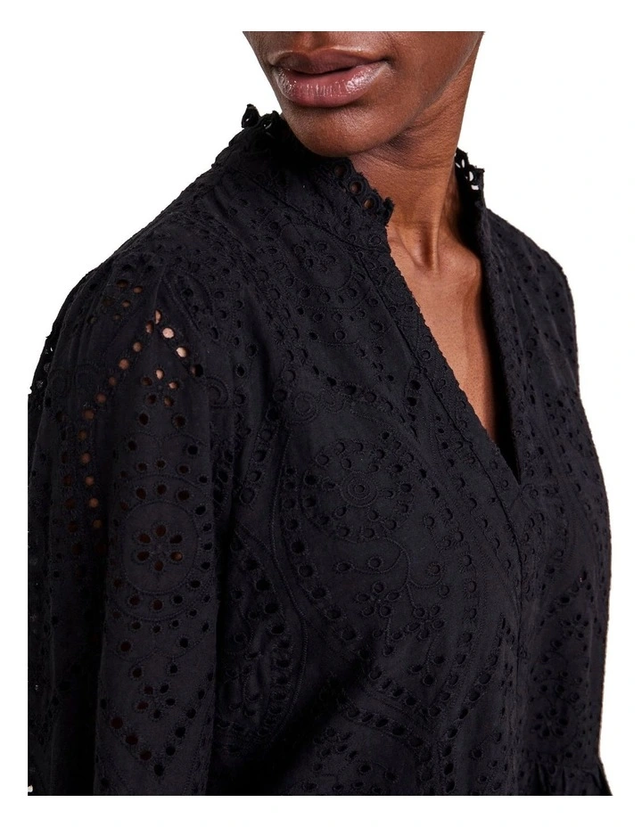 Flash Sale π Y.A.S Holi Long Sleeve Cotton Embroidery π Dress In Black β 6 Flash Sale π Y.A.S Holi Long Sleeve Cotton Embroidery π Dress In Black β - Image 4