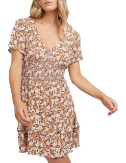 Budget ๐คฉ All About Eve Willa Floral Mini ๐ Dress In Orange Multi โ