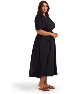 New 🔔 Forever New Curve Tessa Elastic Midi 👗 Dress In Navy 🎁 -Sweetheart Sales Store unnamed file 2303