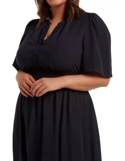 New 🔔 Forever New Curve Tessa Elastic Midi 👗 Dress In Navy 🎁 -Sweetheart Sales Store unnamed file 2304