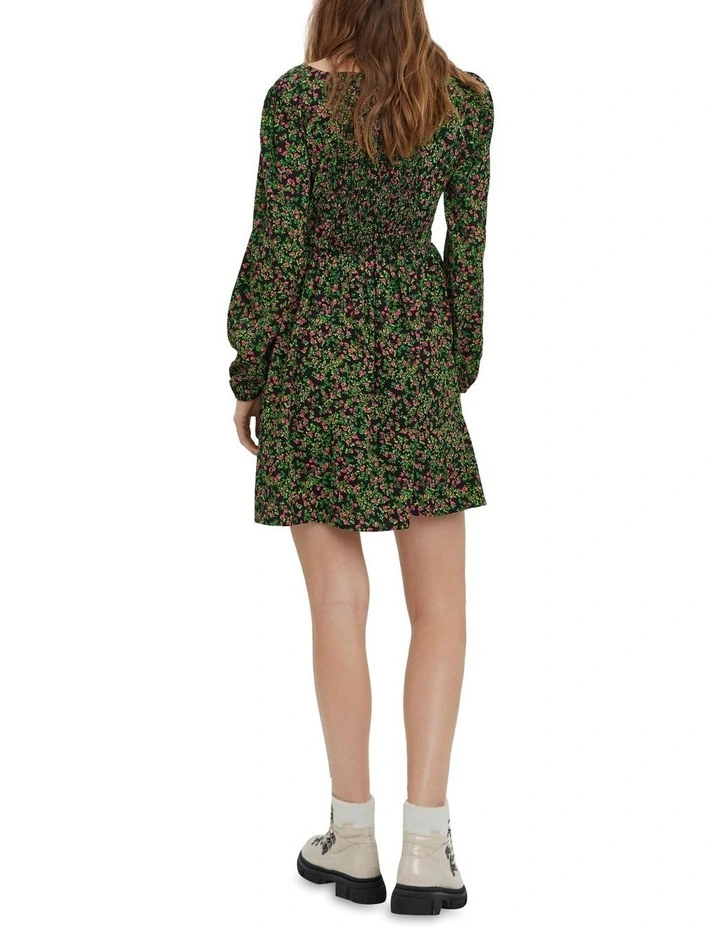 New π₯° Vero Moda Gite 7/8 Short π Dress Black Floral Print π 4 New π₯° Vero Moda Gite 7/8 Short π Dress Black Floral Print π - Image 2