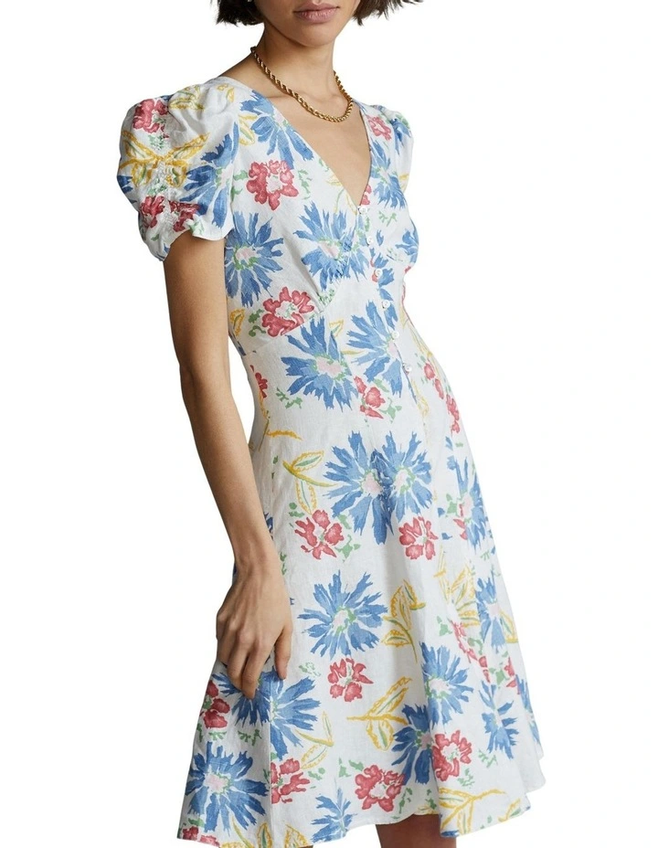 Brand new π Polo Ralph Lauren Floral Button-Front Linen π Dress In Multi π 5 Brand new π Polo Ralph Lauren Floral Button-Front Linen π Dress In Multi π - Image 3