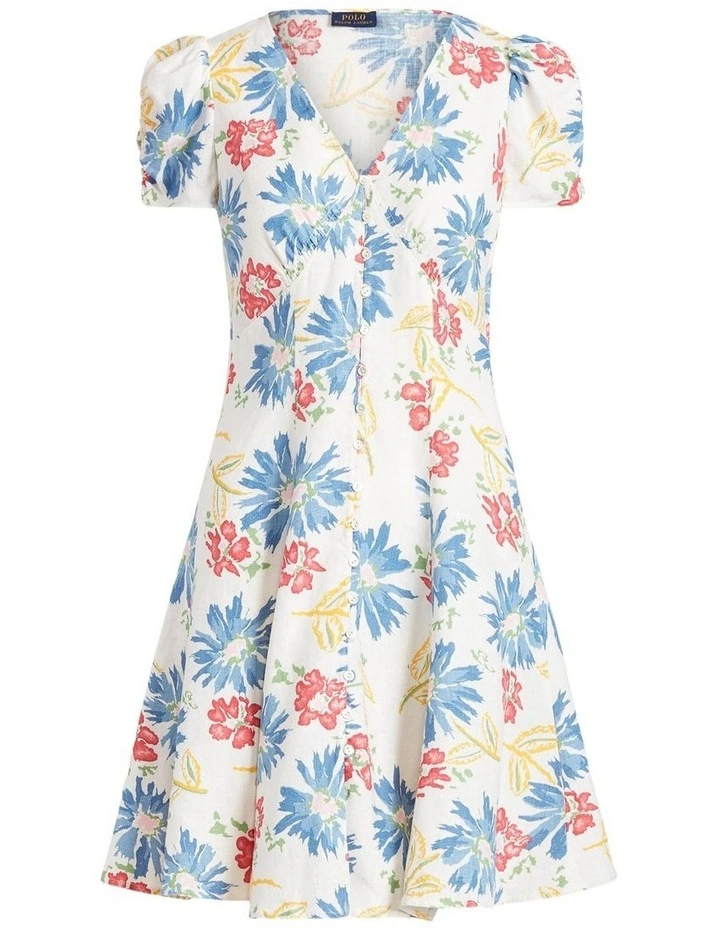 Brand new π Polo Ralph Lauren Floral Button-Front Linen π Dress In Multi π 6 Brand new π Polo Ralph Lauren Floral Button-Front Linen π Dress In Multi π - Image 4