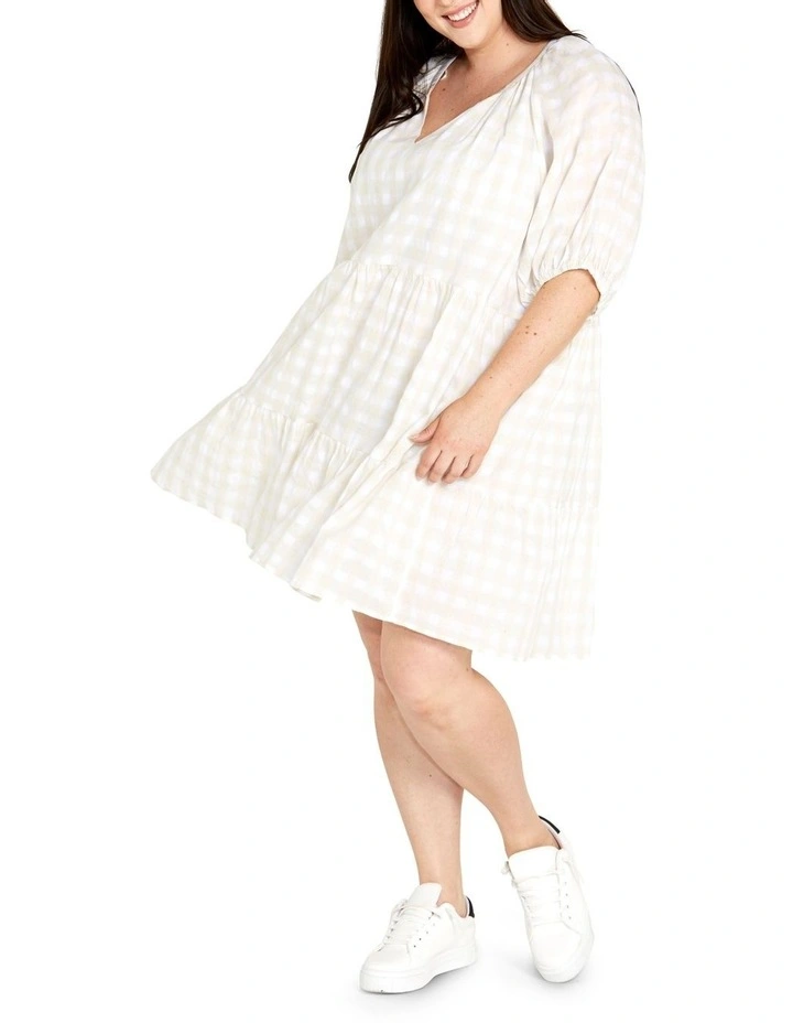 Cheapest π― Sass Alina Mini Tiered π Dress In Natural π€© 4 Cheapest π― Sass Alina Mini Tiered π Dress In Natural π€© - Image 2