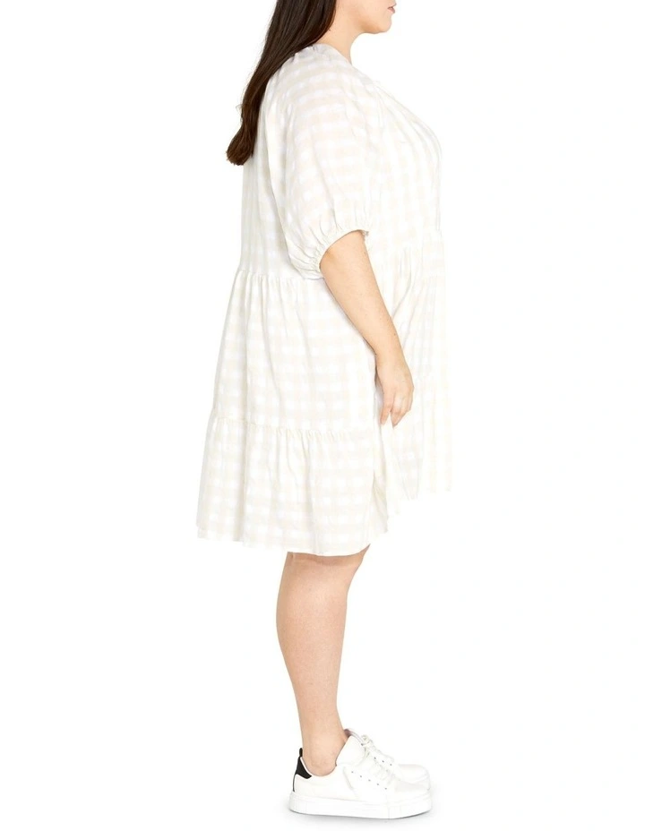 Cheapest π― Sass Alina Mini Tiered π Dress In Natural π€© 5 Cheapest π― Sass Alina Mini Tiered π Dress In Natural π€© - Image 3