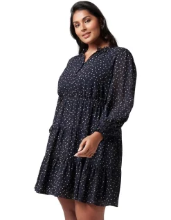 Best Pirce β¨ Forever New Curve Hunter Curve Tiered Skater π Dress π