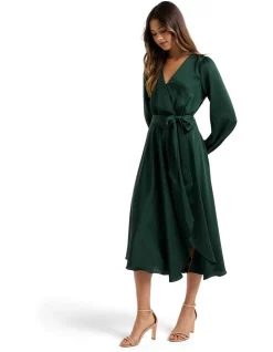 Cheap π₯° Forever New Marilyn Satin Wrap Midi π Dress Dark Green βοΈ 8 Cheap π₯° Forever New Marilyn Satin Wrap Midi π Dress Dark Green βοΈ -Sweetheart Sales Store unnamed file 2365