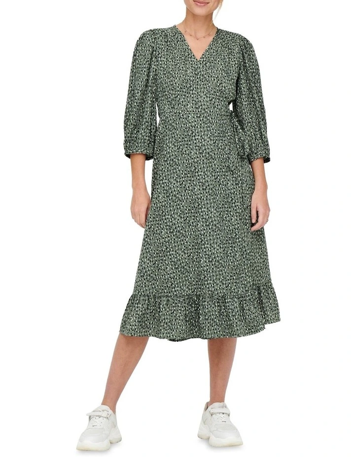 Deals π₯° ONLY Olivia 3/4 Wrap Midi π Dress Balsam Green π€© 3 Deals π₯° ONLY Olivia 3/4 Wrap Midi π Dress Balsam Green π€©