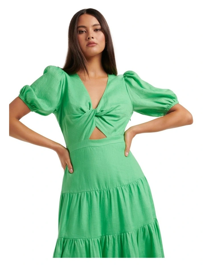 Flash Sale π Forever New Irina Linen Twist Front Midi π Dress In Chlorophyll π 6 Flash Sale π Forever New Irina Linen Twist Front Midi π Dress In Chlorophyll π - Image 4