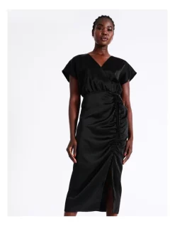 New π Wayne Cooper Ruched Satin Midi π Dress In Black π 9 New π Wayne Cooper Ruched Satin Midi π Dress In Black π -Sweetheart Sales Store unnamed file 2398