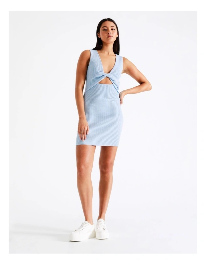 Best Pirce 𧨠Miss Shop Organic Cotton Twist Knit Mini π Dress In Blue π 7 Best Pirce 𧨠Miss Shop Organic Cotton Twist Knit Mini π Dress In Blue π - Image 5