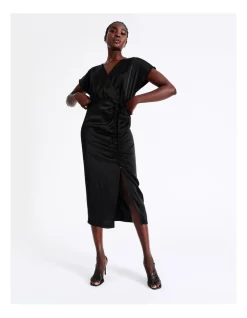 New π Wayne Cooper Ruched Satin Midi π Dress In Black π 12 New π Wayne Cooper Ruched Satin Midi π Dress In Black π -Sweetheart Sales Store unnamed file 2401