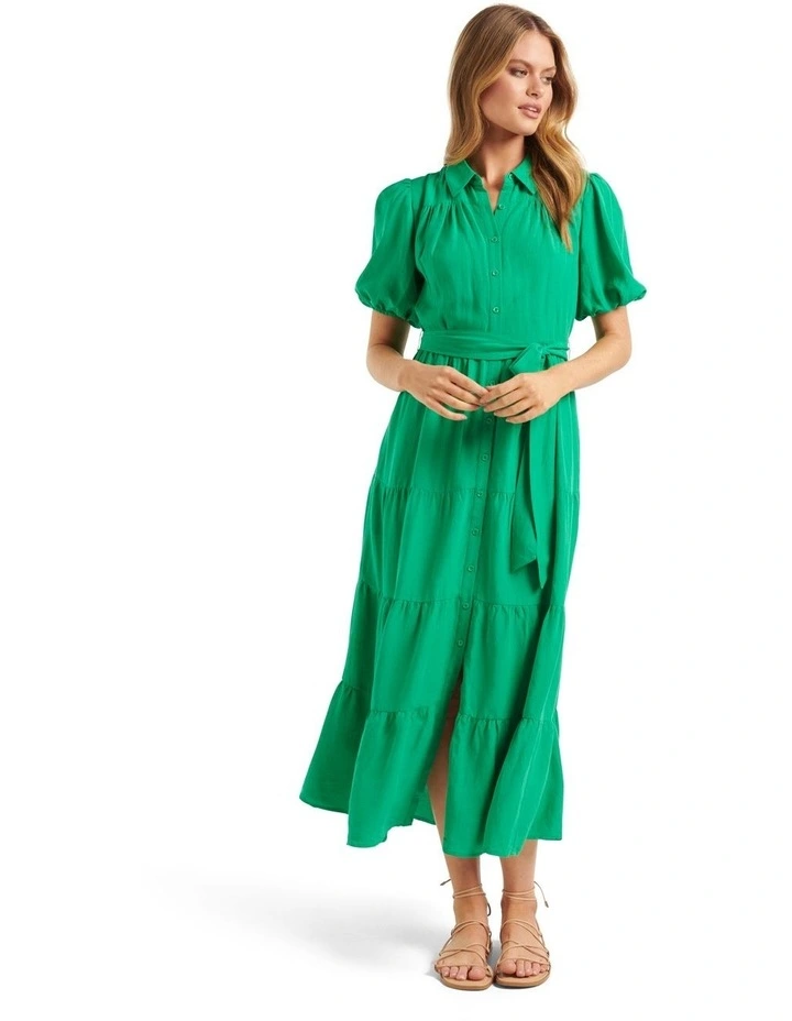 Flash Sale π Forever New Lily Tiered Midi π Dress In Green π 3 Flash Sale π Forever New Lily Tiered Midi π Dress In Green π