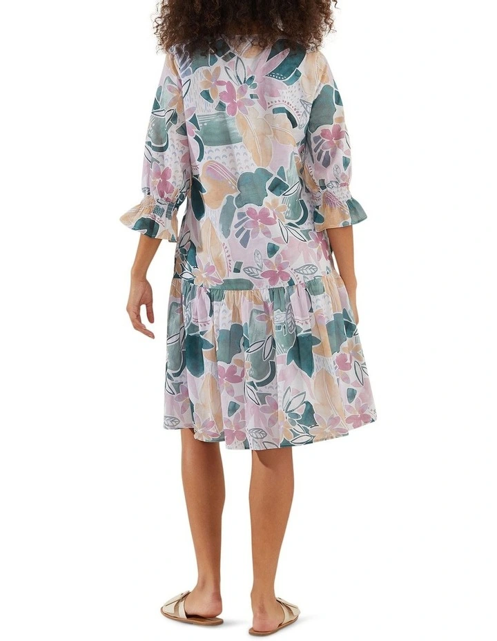 Promo π Yarra Trail Water Coloured Blooms π Dress In Green/Pink π 4 Promo π Yarra Trail Water Coloured Blooms π Dress In Green/Pink π - Image 2