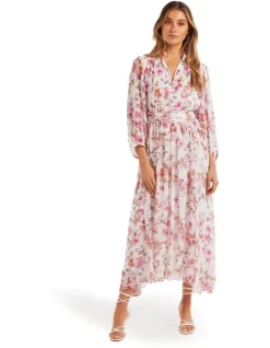 Deals π Forever New Nichola 3/4 Sleeve Midi π Dress In Pink π